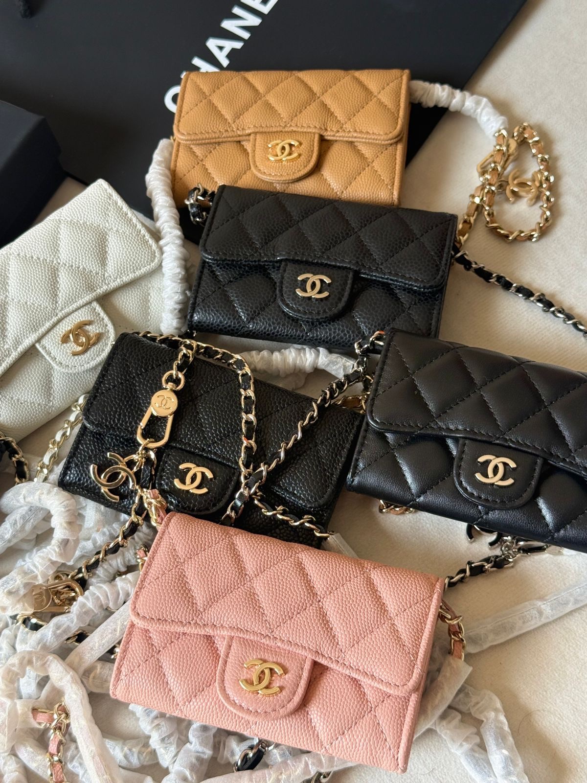 chanel Caviar Leather Flap Wallet - Image 11