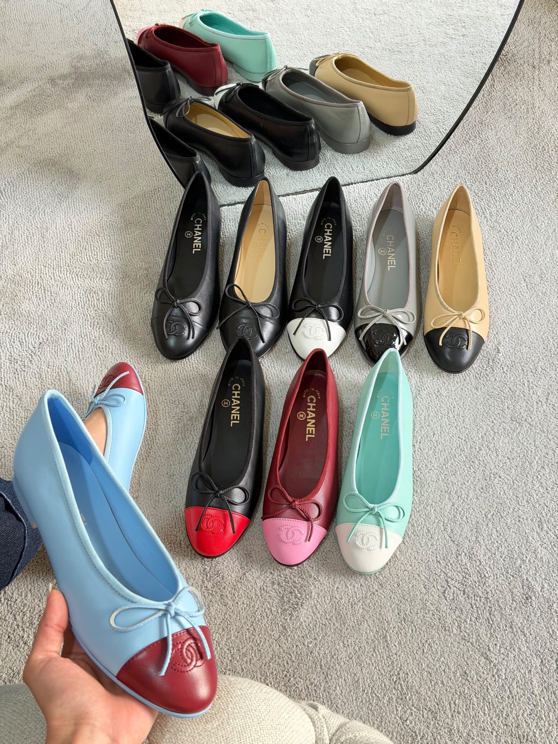 Chanel Cap-Toe Ballerina Flats