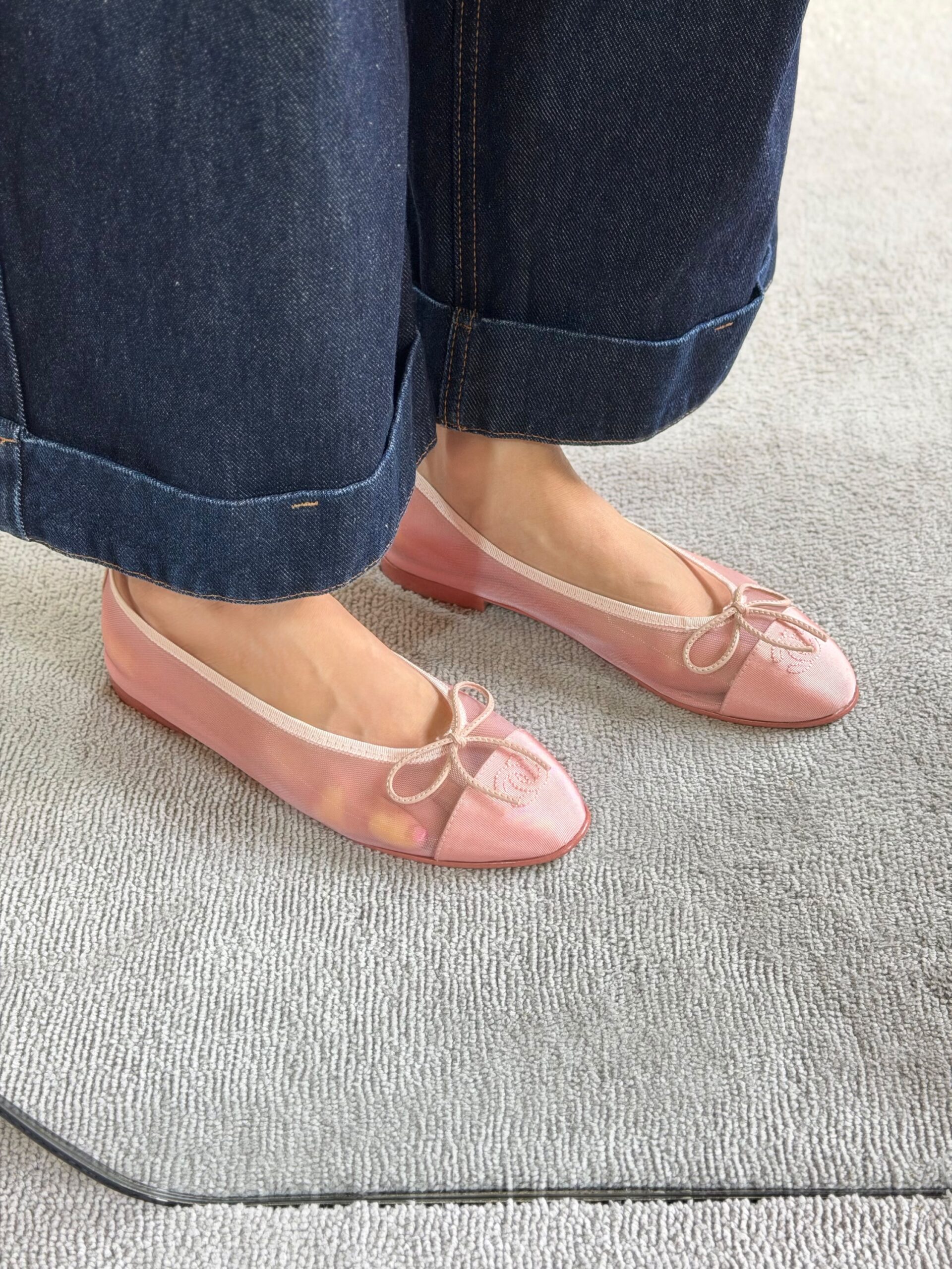 Chanel Mesh And Grosgrain Ballerina Flats - Image 4