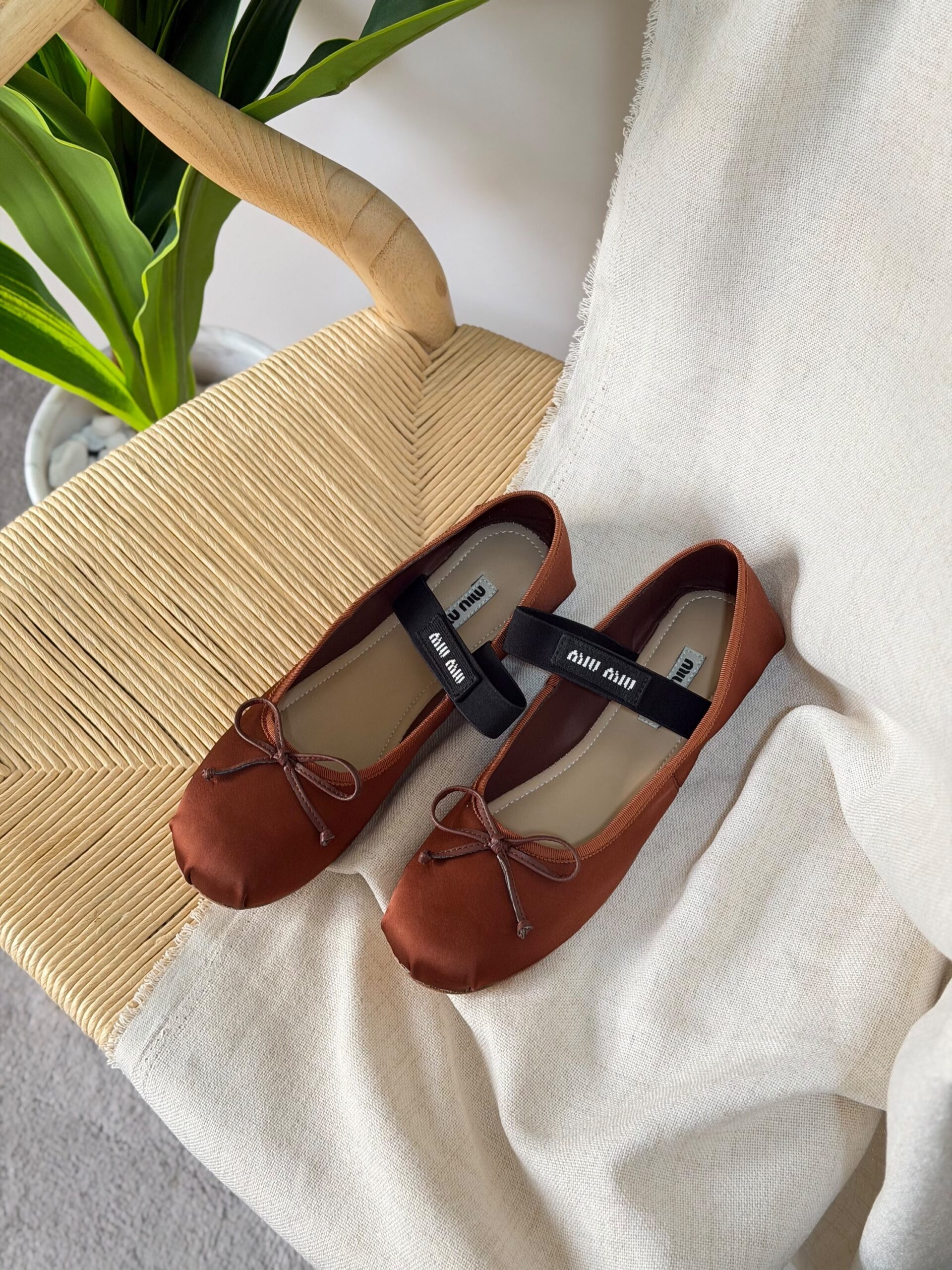 Miu Miu Satin Ballerinas - Image 4