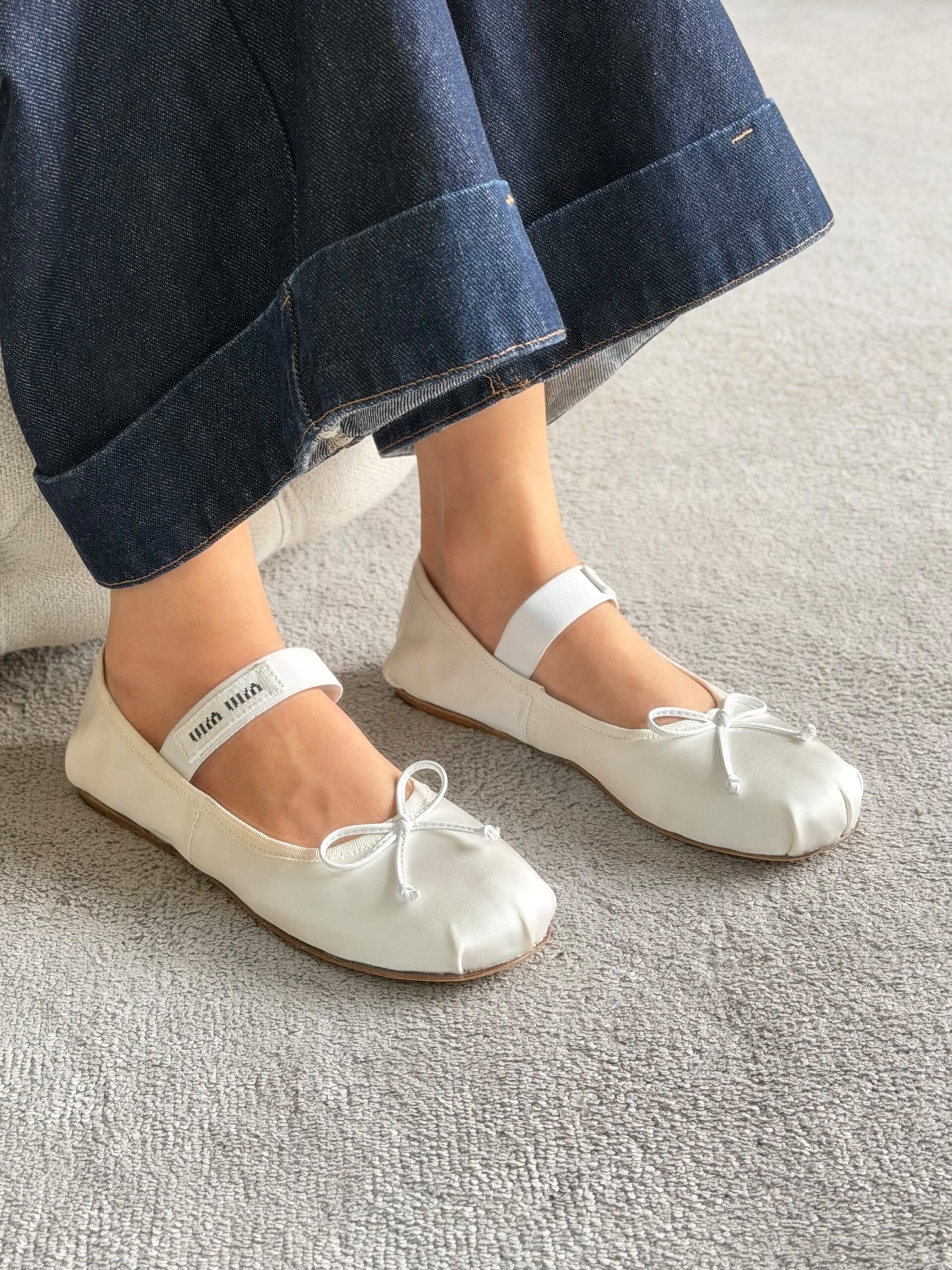 Miu Miu Satin Ballerinas - Image 7