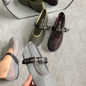 Miu Miu Mesh Fabric Ballerinas