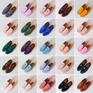 Loro Piana Summer Charms Walk Suede Loafers