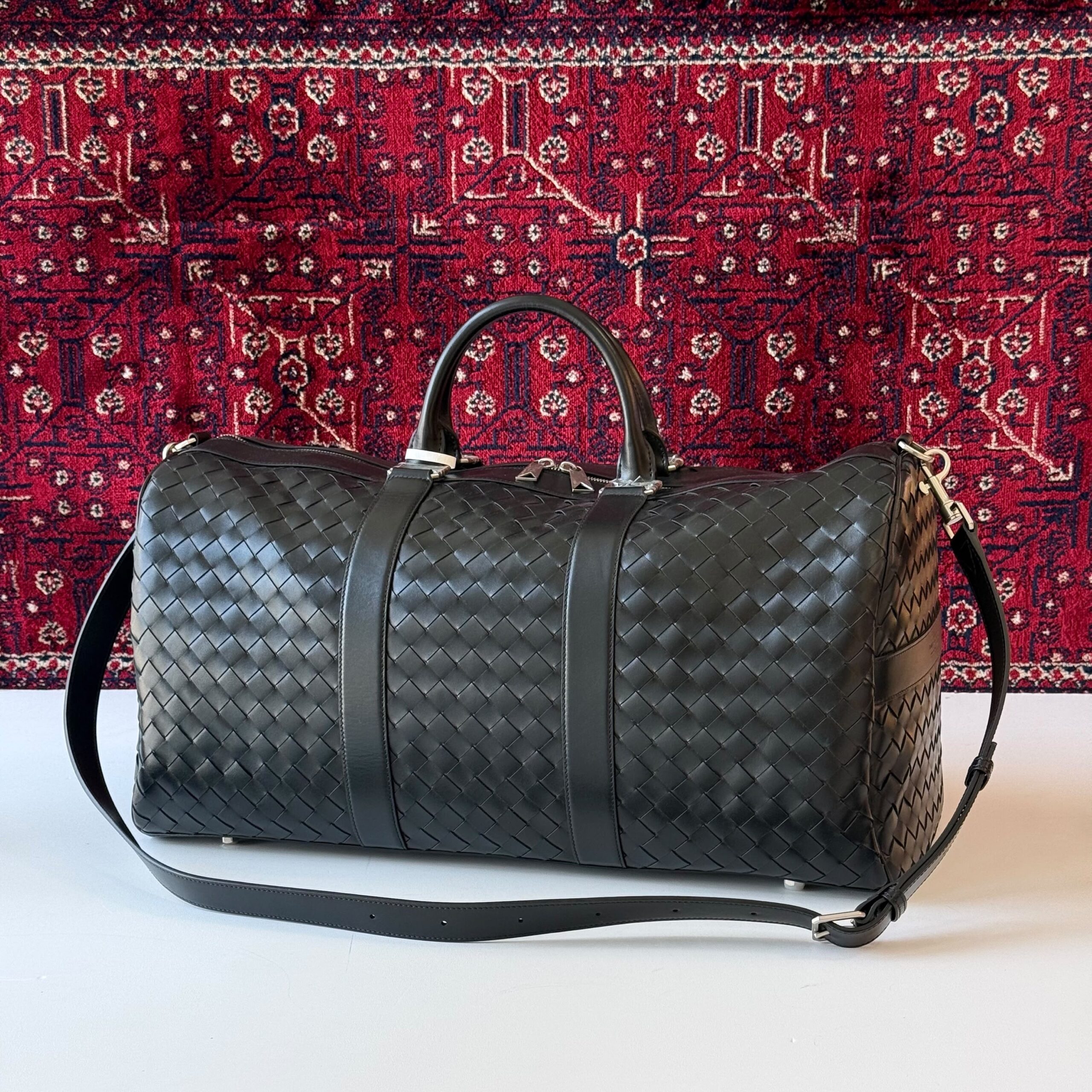 Bottega Veneta Intrecciato Leather Duffle Bag