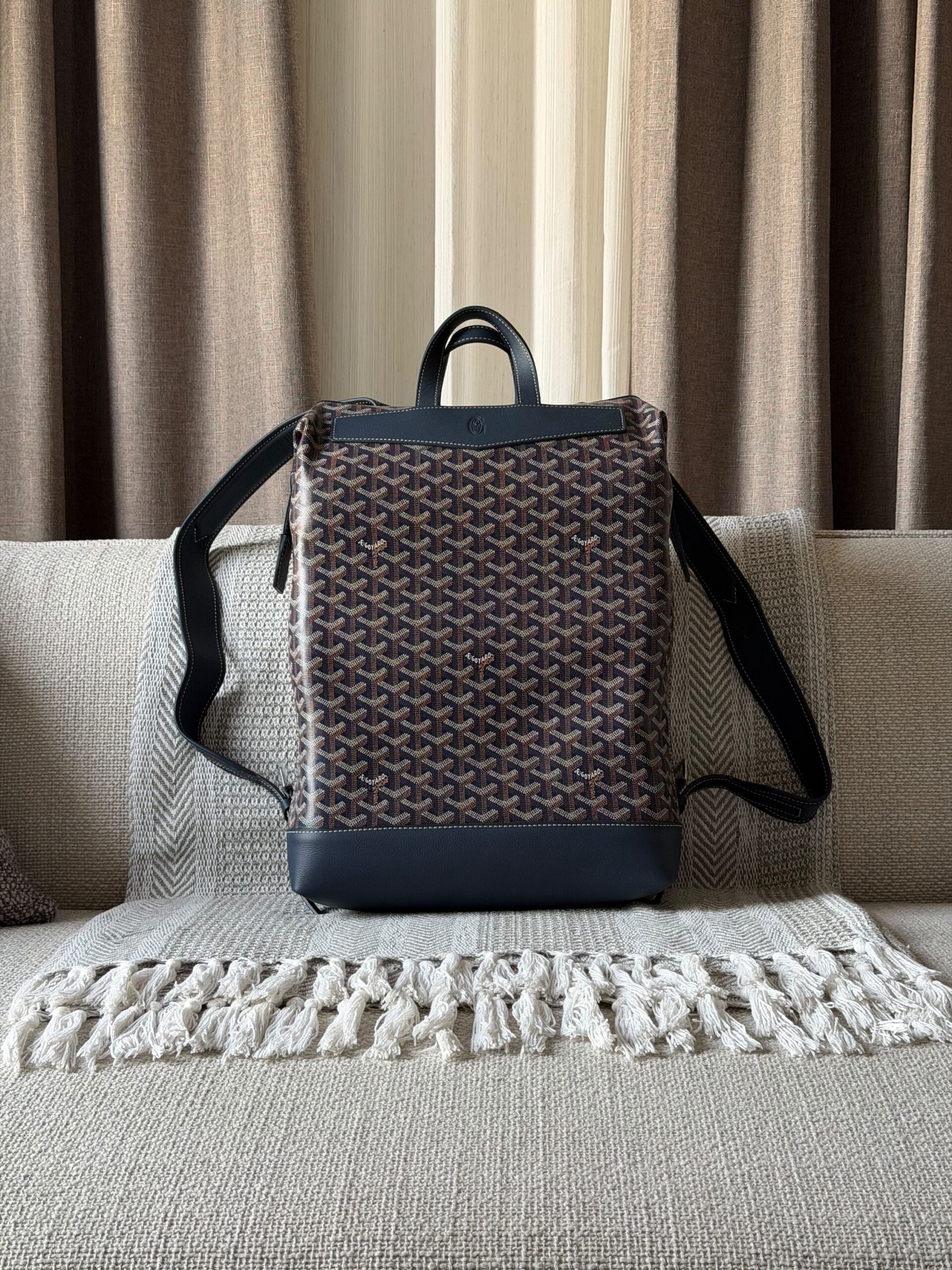 Goyard Cisalpin Backpack Goyardine Coated Canvas With Matching Leather Trim - Image 7