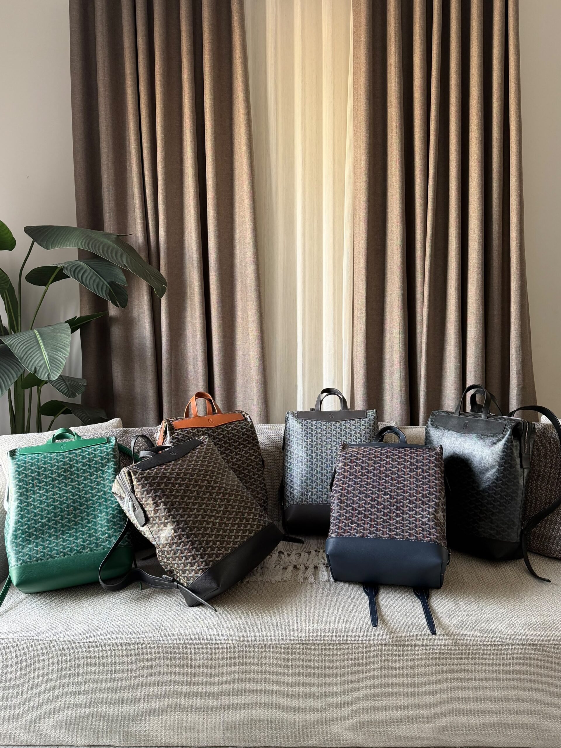 Goyard Cisalpin Backpack Goyardine Coated Canvas With Matching Leather Trim