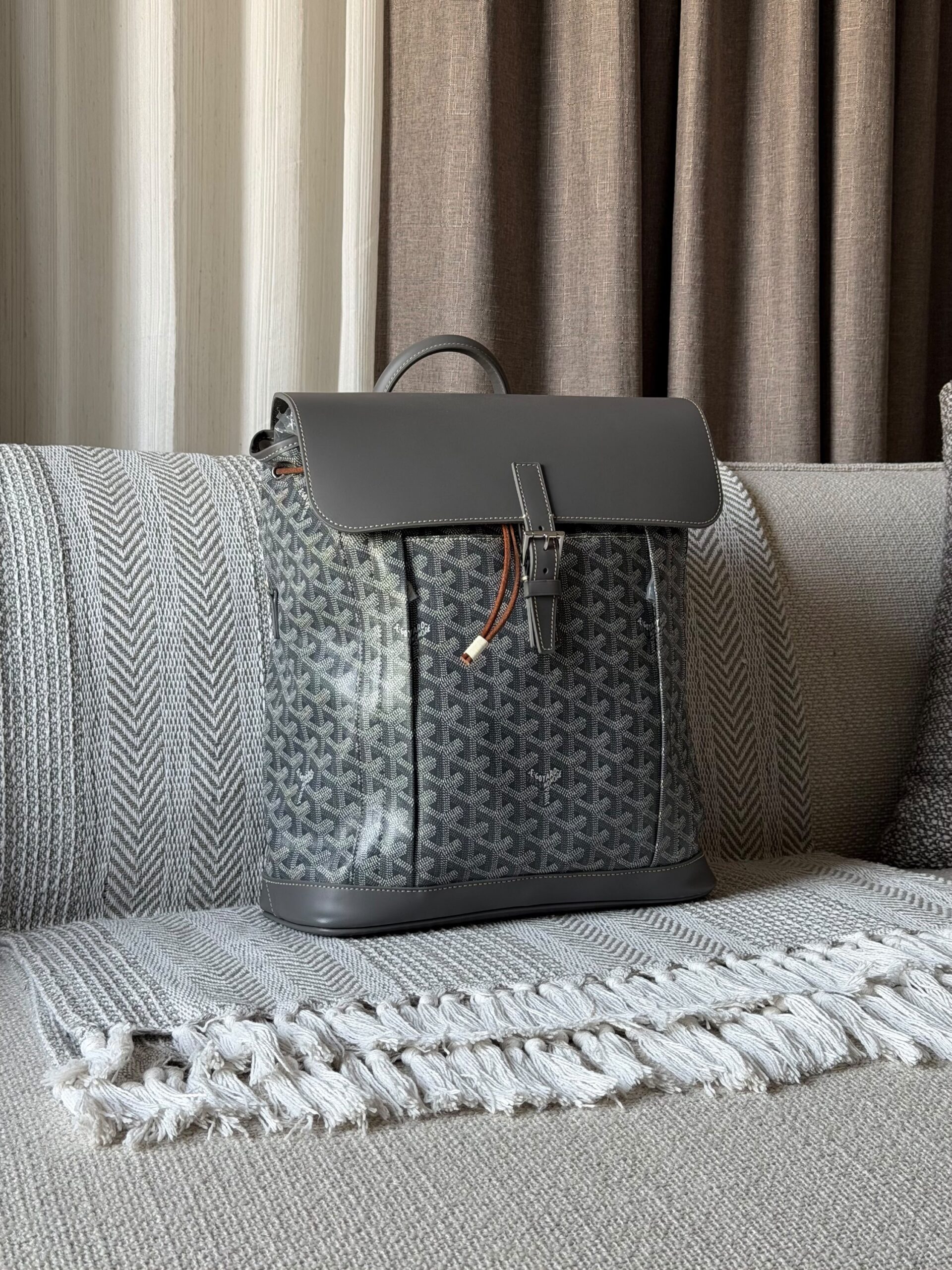 Goyard Alpin MM Backpack In Calfskin And Goyardine Canvas - Image 5