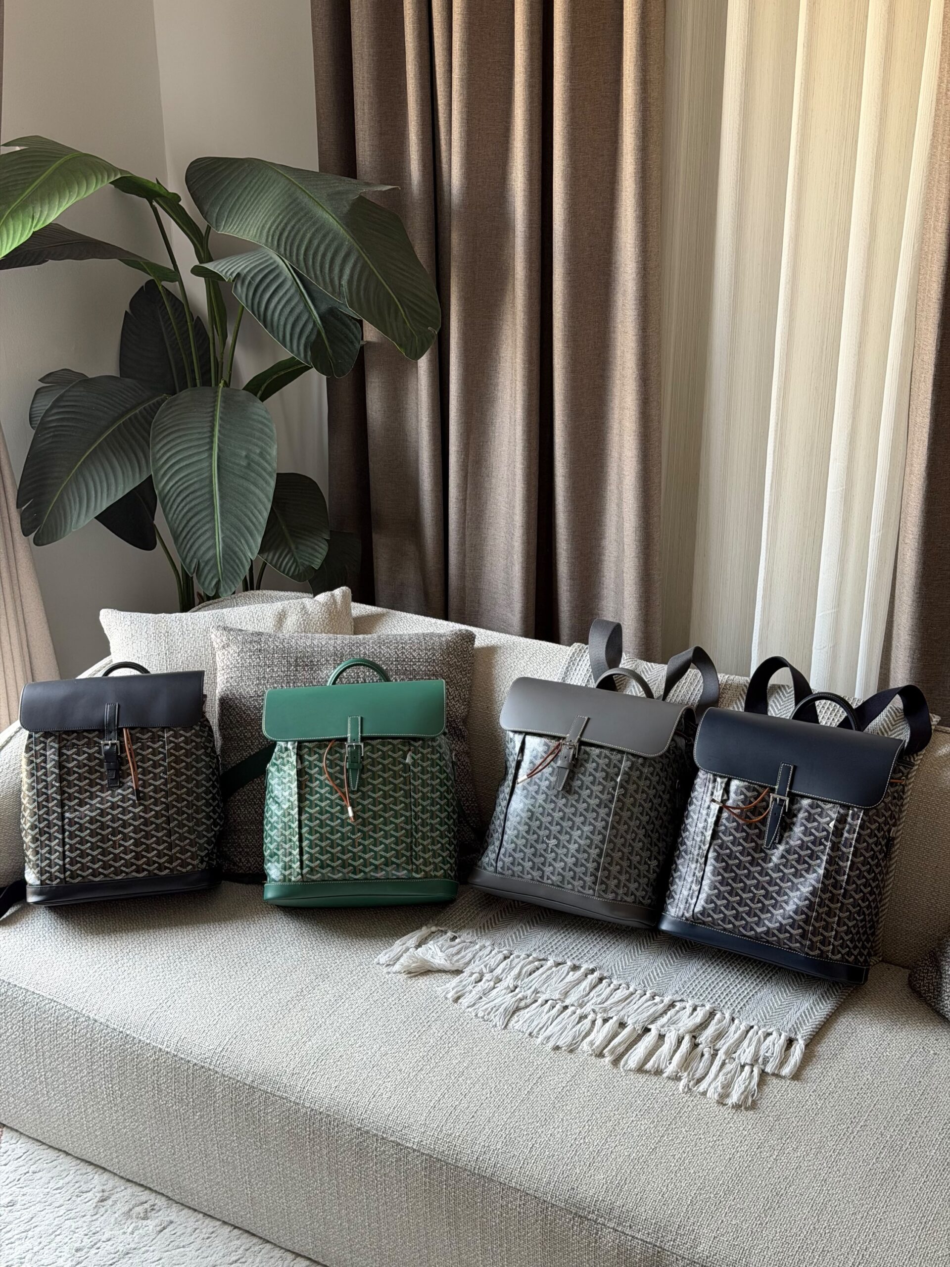 Goyard Alpin MM Backpack In Calfskin And Goyardine Canvas - Image 2
