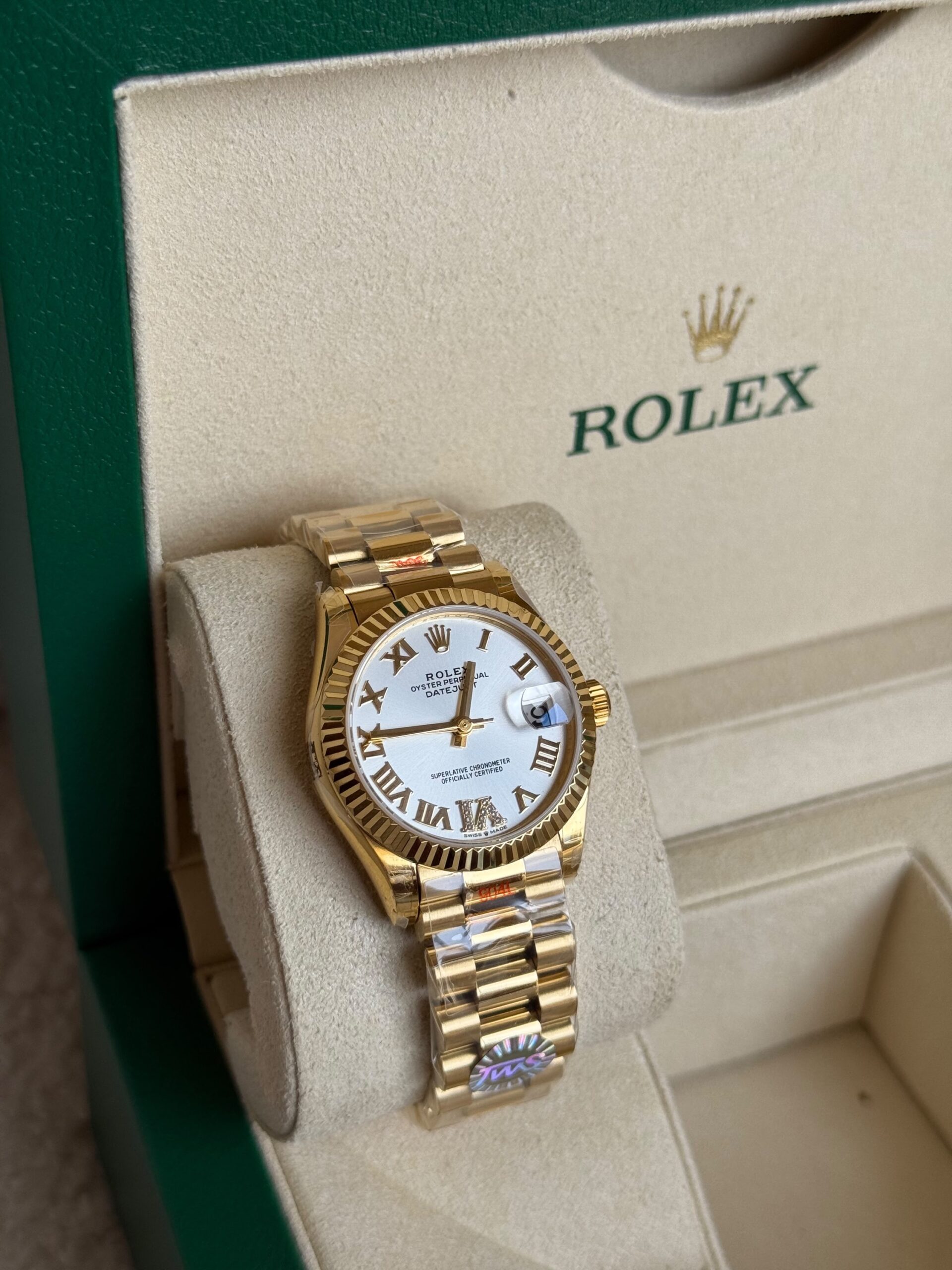 Rolex Datejust 31 striking white Roman Numeral Dial