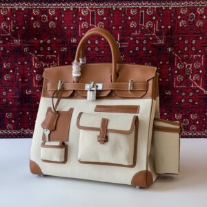 Hermès HAC Cargo 40 in Toile H And Leather