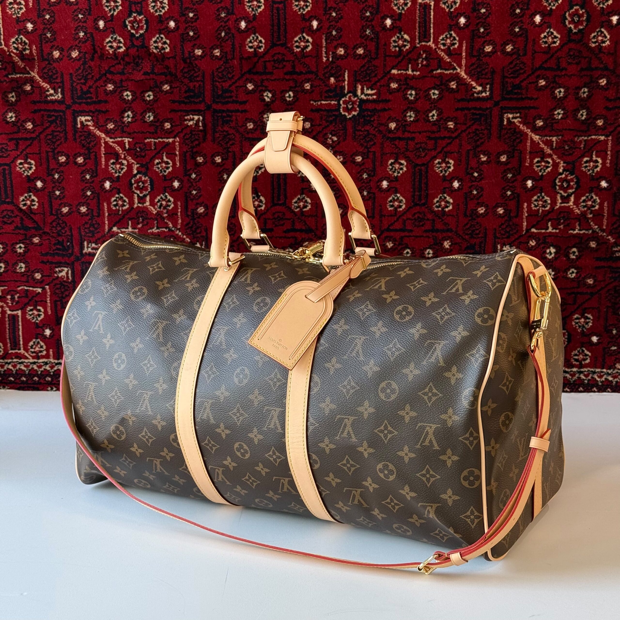 Louis Vuitton Keepall Bandoulière 50 Travel Bag - Image 3