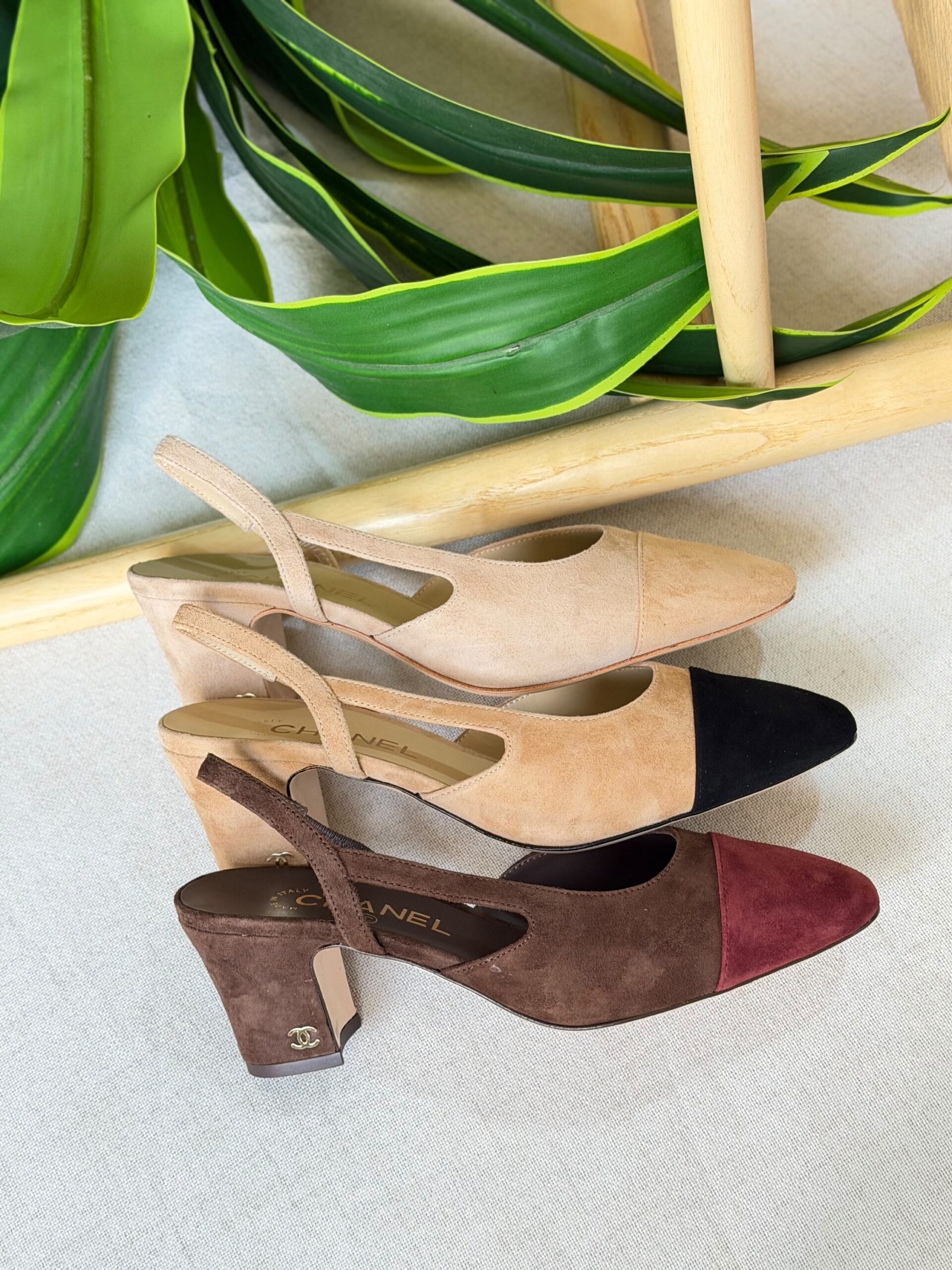 Chanel Suede Slingback Pumps - Image 2