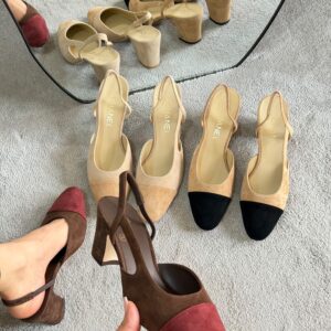 Chanel Suede Slingback Pumps