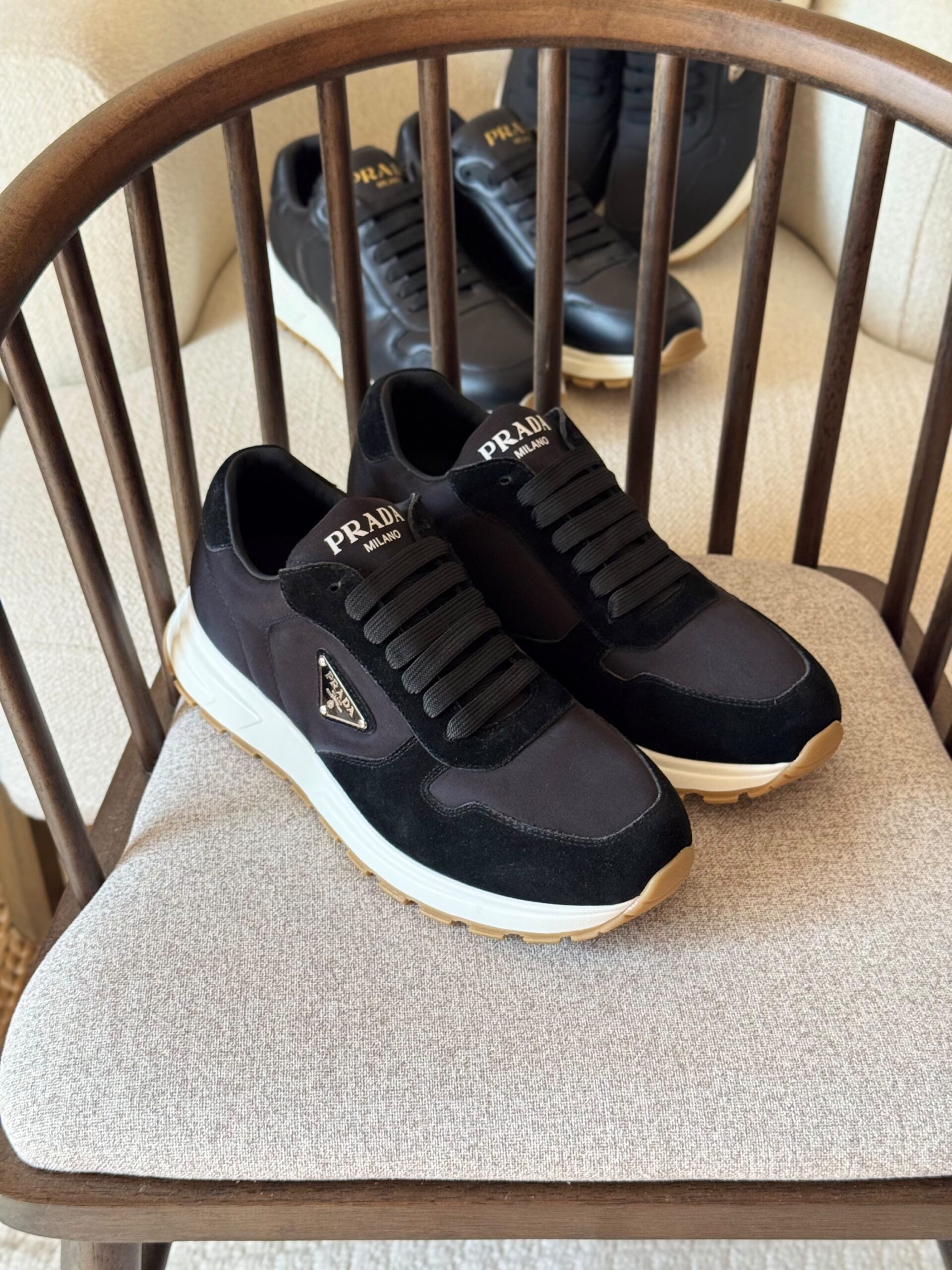 Prada Prax Suede and Re-Nylon Sneakers - Image 5