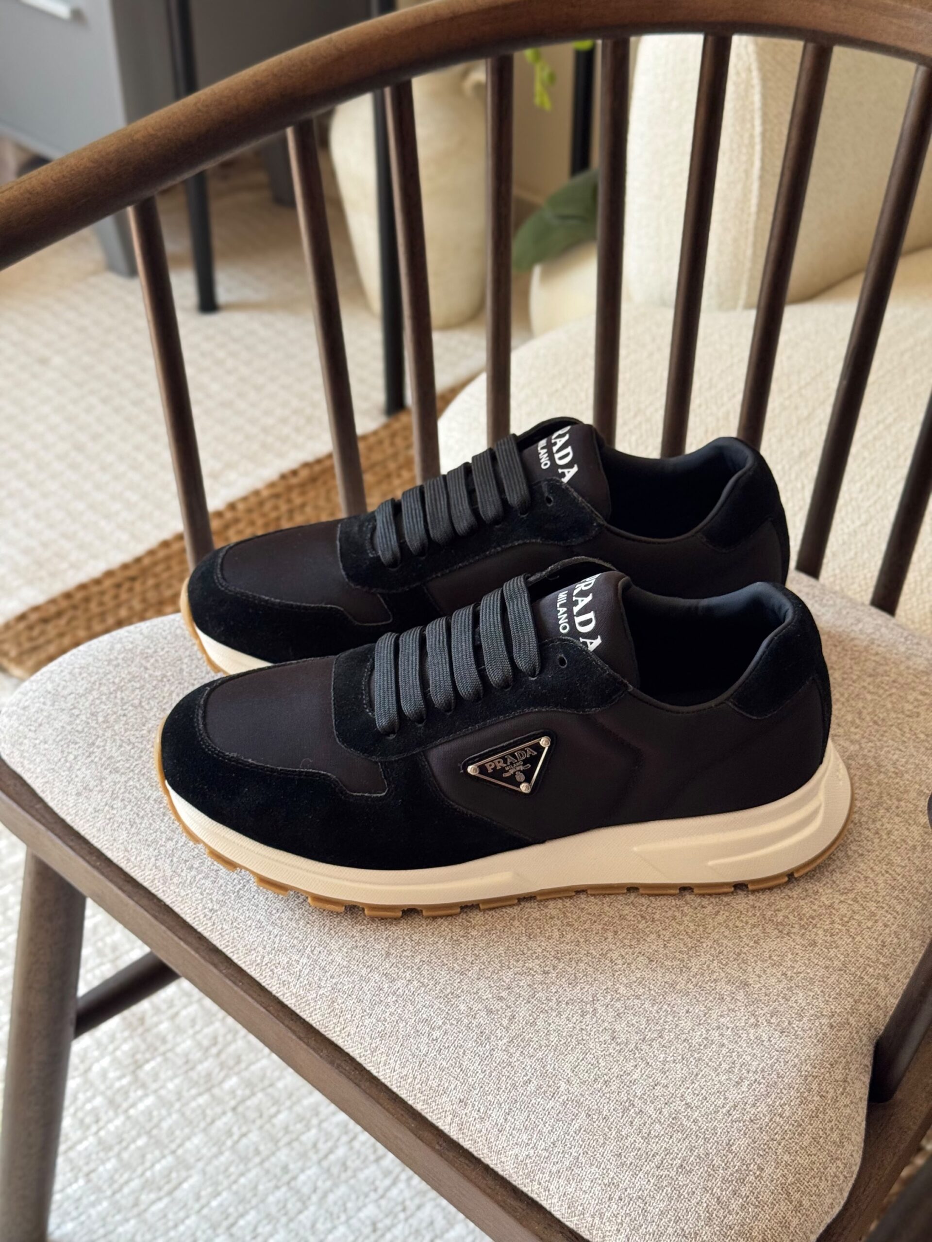 Prada Prax Suede and Re-Nylon Sneakers - Image 4